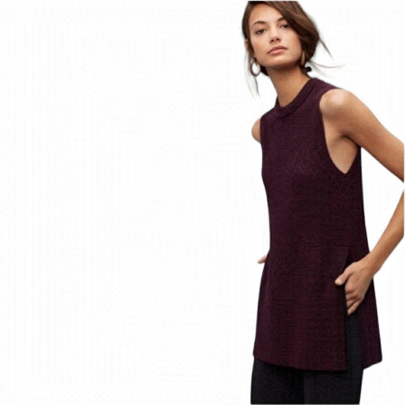 ARITZIA Wilfred Palmier Sweater- Sleeveless Wool Tunic Sweater - Picture 1 of 12